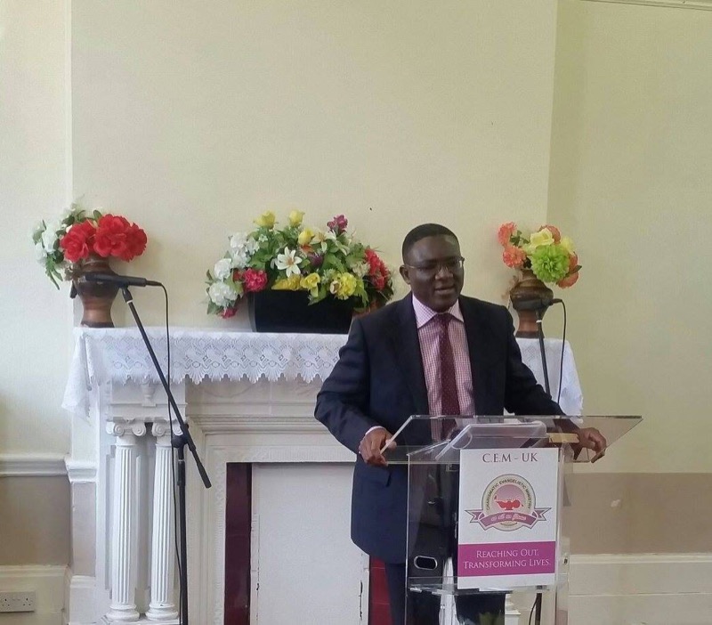 A preacher at the pulpit during a Sunday service
